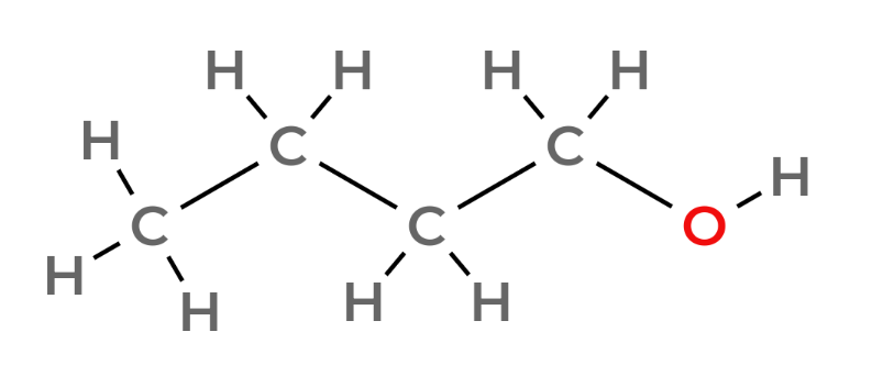 Butanol stick diagram